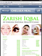 Zarish - Chelsea Natural Health Clinic, 208 Fulham Road, London, SW10 9PJ, 