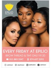 Epilio Laser Hair Removal - Epilio Friday Eyebrow Thread Tint Special in Sandton 