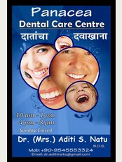 Panacea Dental Care Centre - Flat no. 3, B wing, Dwarka House Society, Rambaug Colony, Paud road, opposite Rahul ComplexKothrud, Pune, Maharashtra, 411038, 