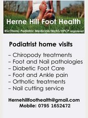 Herne Hill Foot Health - Herne Hill, London, SE24, 