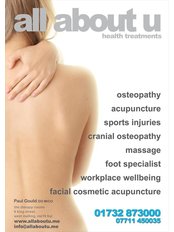 Osteopath Consultation - All About U - Health treatments