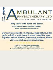 Ambulant Physiotherapy Limited - 301 Plungington Road, Fulwood, Preston, PR2 3PS, 