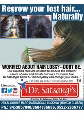 Dr Satsangis Hair & Skin Clinics pvt ltd - worried about hair loss?---dont be 